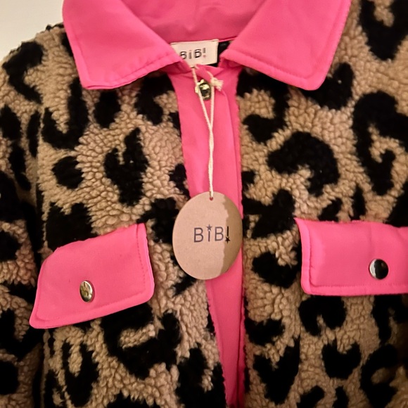 Bibi Leopard Print Jacket with Pink Accents - Picture 2 of 3